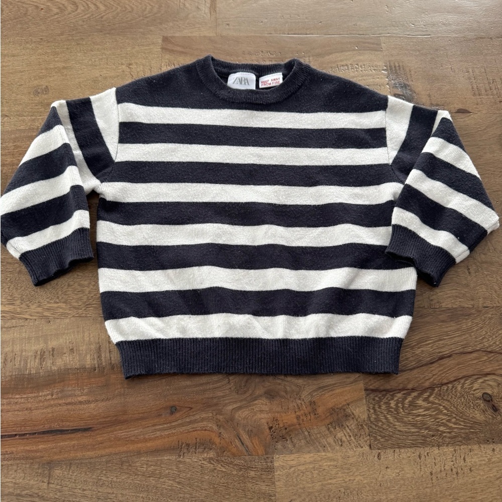 Zara light knit nautical stripes sweater size 9-12 months